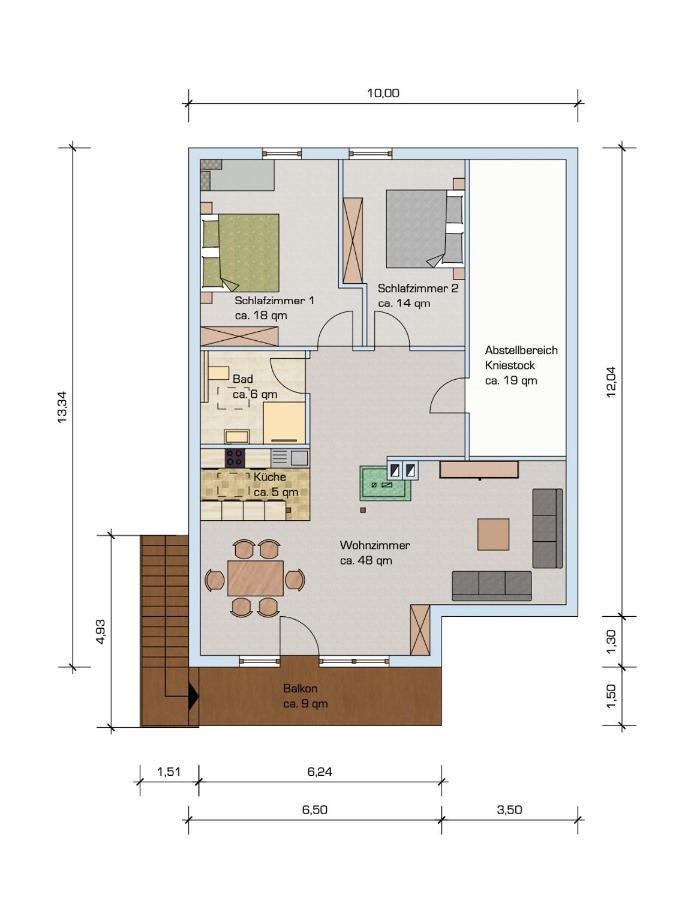 Chalet Chiemgau 90 Qm 3 Zimmer Balkon Apartment Übersee Екстериор снимка